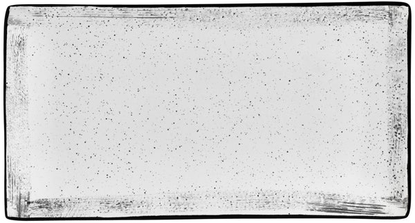 półmisek Fungio prostokątny; 27x14 cm (DxS); biały/czarny; prostokątny; 3 sztuka / opakowanie