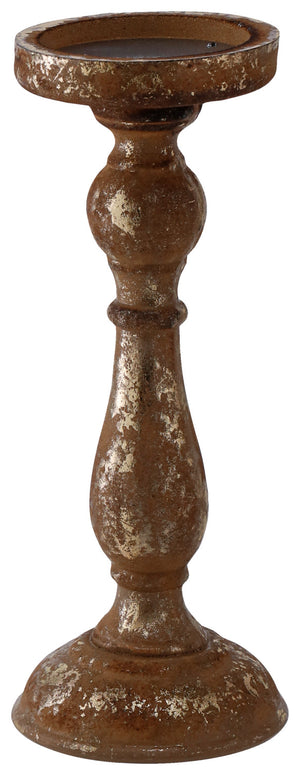 świecznik Necla; 10x27 cm (ØxW); brązowy/złoto