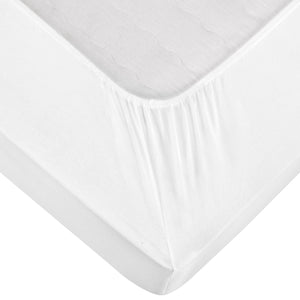 prześcieradło z gumką Jersey; 140-160x190-200 cm (SxD); biały