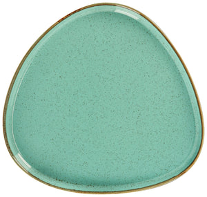 talerz płaski Sidina organiczny kształt z rantem; 27.2x26x2.5 cm (DxSxW); turkusowy; organiczny; 4 sztuka / opakowanie