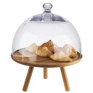 stojak bufetowy; 30.5x15 cm (ØxW); brązowy; okrągły