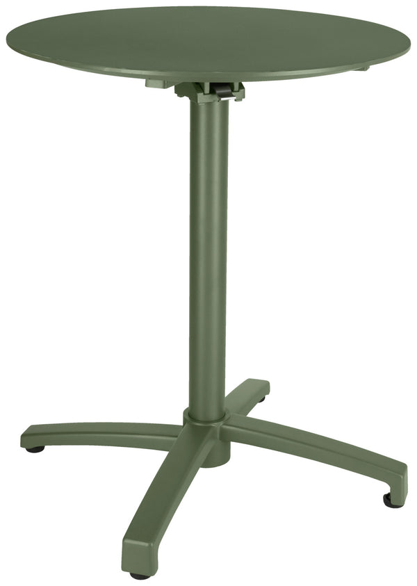 Outdoor-Aluminium-Tisch Taipa rund; 60x72 cm (ØxW); Platte oliwka