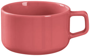 Milchkaffee-Obertasse Alegria; 330ml, 9.9x6.4 cm (ØxW); jasny czerwony; okrągły; 6 sztuka / opakowanie