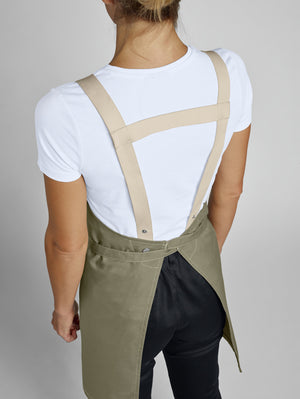 Latzschürze Larry 77x80 cm (LxB); 77x80 cm (DxS); khaki