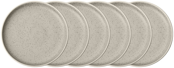 talerz płaski Ossora; 20 cm (Ø); beżowy; okrągły; 6 sztuka / opakowanie
