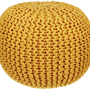 pufa dekoracyjna Masago; 45x35 cm (ØxW); żółty; okrągły