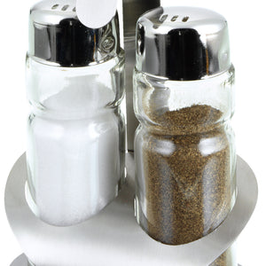 solniczki/pieprzniczki Battuda zestaw 3 częściowy; 50ml, 8.5x12x6 cm (SxWxG); srebro/transparentny; 6 zestaw(y) / opakowanie