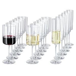 zestaw kieliszków kryształowych Lya 18-częściowy; 23 cm (W); transparentny