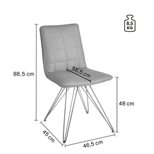  Gestell Metall; 60x51x88.5 cm (SxGxW); siedzisko jodła zielona