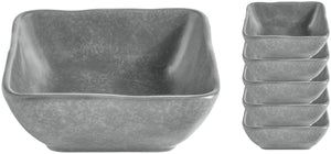 miseczka Arona kwadratowa; 200ml, 9.5x9.5x4 cm (DxSxW); antracyt; kwadrat; 6 sztuka / opakowanie