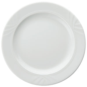 talerz płaski Kiara; 22.5 cm (Ø); biały; okrągły; 6 sztuka / opakowanie