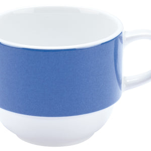 filiżanka do kawy Multi-Color; 160ml, 7x6 cm (ØxW); biały/niebieski; okrągły; 6 sztuka / opakowanie