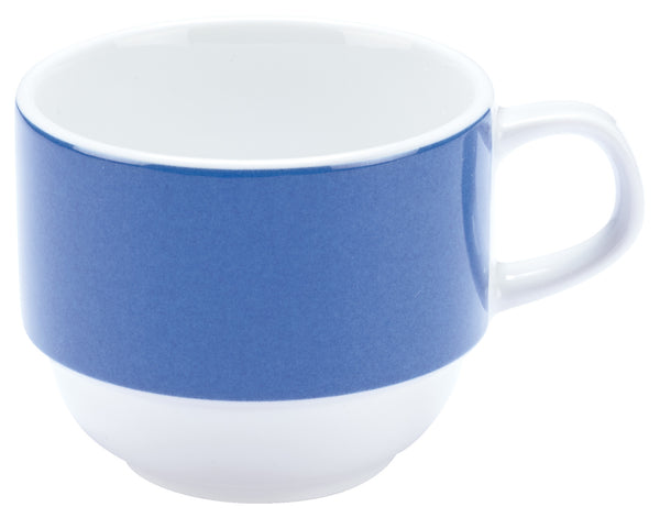 filiżanka do kawy Multi-Color; 160ml, 7x6 cm (ØxW); biały/niebieski; okrągły; 6 sztuka / opakowanie