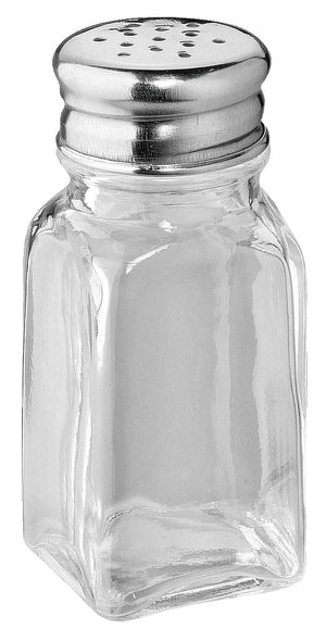 pojemnik na przyprawy Limu; 9.5 cm (W); srebro/transparentny; 12 sztuka / opakowanie