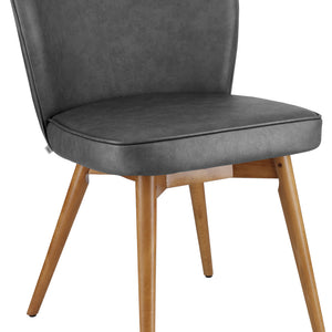 Stuhl Lian Kunstleder; 42x44x86 cm (SxGxW); siedzisko antracyt