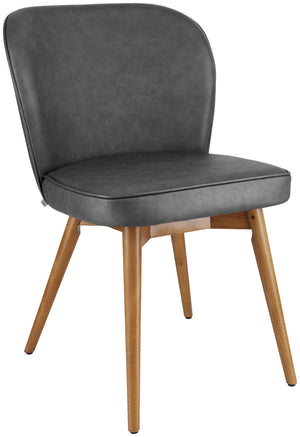 Stuhl Lian Kunstleder; 42x44x86 cm (SxGxW); siedzisko antracyt