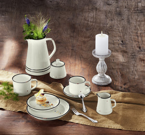 dzbanek Liron; 1800ml, 15x21 cm (ØxW); biel kremowa/czarny