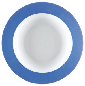 talerz głęboki Multi-Color; 350ml, 23.5x4.6 cm (ØxW); biały/niebieski; okrągły; 6 sztuka / opakowanie