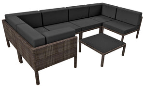 element narożny Lika; 76.5x76.5x64 cm (SxGxW); szary/brązowy