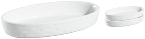 formy do pieczenia Kalumi; 650ml, 23.3x13.2x4 cm (DxSxW); biały; owalny; 3 sztuka / opakowanie