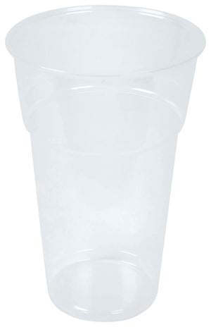 Trinkbecher Kaltgetränke PLA; 690ml, 9.5x14 cm (ØxW); transparentny; 0.5 l Füllstrich, 50 sztuka / opakowanie