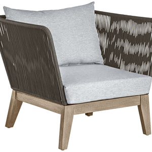 fotel Ventura; 82x78x72 cm (SxGxW); siedzisko jasny szary, stelaż brązowy