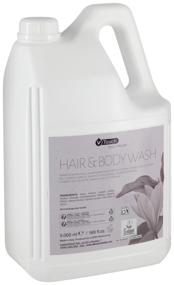 szampon i żel pod prysznic Eco Fresh 2 w 1 w kanistrze; 5000 ml; jasny niebieski; 2 sztuka / opakowanie