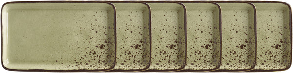 półmisek Palana; 21x13x2.1 cm (DxSxW); limonka; prostokątny; 6 sztuka / opakowanie
