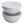 zestaw misek Casual; 1800ml, 20x9 cm (ØxW); biały/transparentny; okrągły
