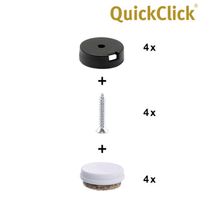 Stuhlgleiter Wagner QuickClick QC 7808; 2 cm (Ø); szary; 4 sztuka / opakowanie