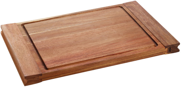 deska drewniana dwustronna Aria; 43x27x2.8 cm (DxSxW); akacja brąz; prostokątny