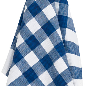 ścierka do naczyń Tübingen opak.: 3x biały, 2x niebieski-biały w kratkę; 50x90 cm (SxD); biały/niebieski; prostokątny; 5 sztuka / opakowanie