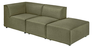 hoker Belford z tkaniny; 71x93x40 cm (SxGxW); siedzisko zielony melanż