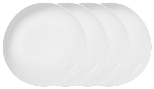 talerz płaski Ovalize; 28.5x3.9 cm (ØxW); biały; okrągły; 4 sztuka / opakowanie