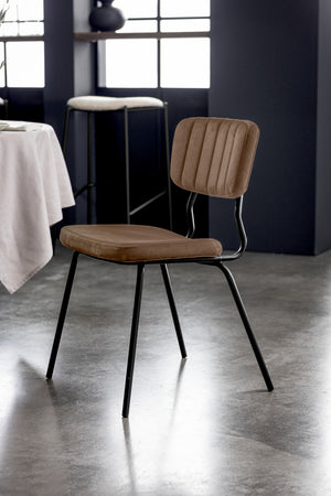 Polsterstuhl Jolo Samt; 50x52x81 cm (SxGxW); siedzisko taupe