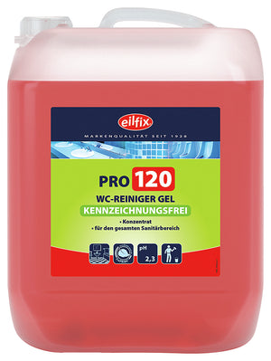 WC-Reiniger green Pro 120 kennzeichnungsfrei nach GHS Kanister; 10000 ml; czerwony