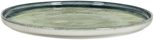 talerz płaski Auri z rantem; 24x1.9 cm (ØxW); beżowy/ciemny niebieski/brązowy; okrągły; 6 sztuka / opakowanie