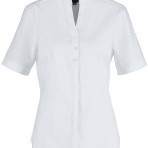 Bluse Kurzarm Lani Regular Fit; Kleidergröße 46; biały