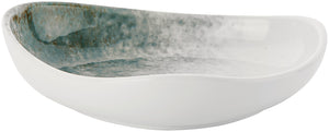 talerz głęboki Purior; 350ml, 18.5x17x4.9 cm (DxSxW); biały/niebieski petrol; owalny; 6 sztuka / opakowanie