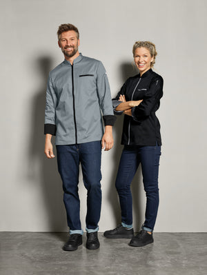 bluza kucharska męska Lorenzo; Kleidergröße 44; szary