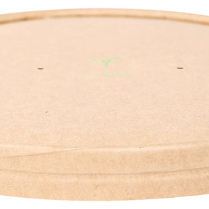 pokrywa Nature z papieru kraft do miski; 18.5 cm (Ø); brązowy; 50 sztuka / opakowanie