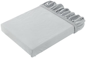 prześcieradło z gumką Vancouver; 180-200x200-220 cm (SxD); srebro