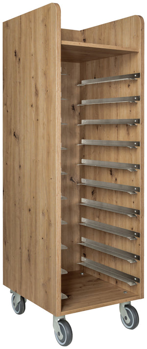 Tablett-Abräumwagen Baristo; 52x59x166 cm (SxGxW); dąb antyczny