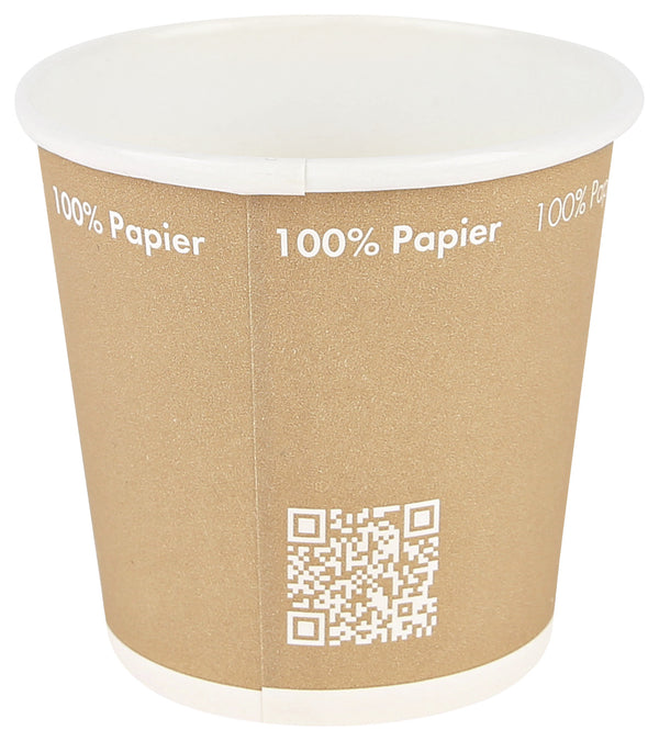 Trinkbecher Only Paper; 100ml, 6.2x6 cm (ØxW); brązowy; 50 sztuka / opakowanie