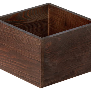 skrzynka drewniana Gautier bez wycięć na uchwyty; 15x15x10 cm (DxSxW); brązowy