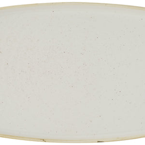 Platte Stonecast Barley White mit Steilrand; 35x18.5x2 cm (DxSxW); biały/brązowy; prostokątny; 6 sztuka / opakowanie