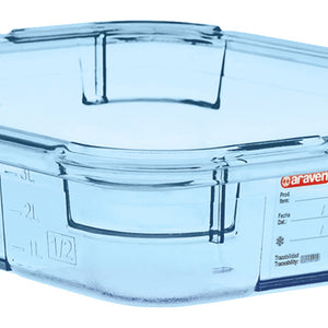 pojemnik na żywność GN 1/2 niebieski; Größe GN 1/2, 3900ml, 32.5x26.5x6.5 cm (DxSxG); niebieski