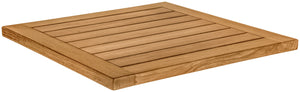 Outdoor-Teak-Tischplatte Mirello quadratisch; 70x70x3 cm (DxSxW); brązowy; kwadrat