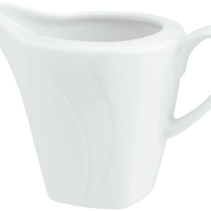 dzbanek Vilano z uchwytem; 200ml, 8.1x7.7 cm (ØxW); biały; okrągły; 6 sztuka / opakowanie