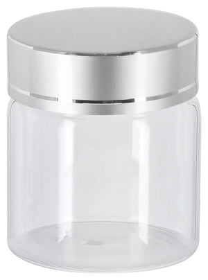 pojemnik szklany Aurelia; 50ml, 4.7x5 cm (ØxW); szary/transparentny; cylindryczny; 6 sztuka / opakowanie